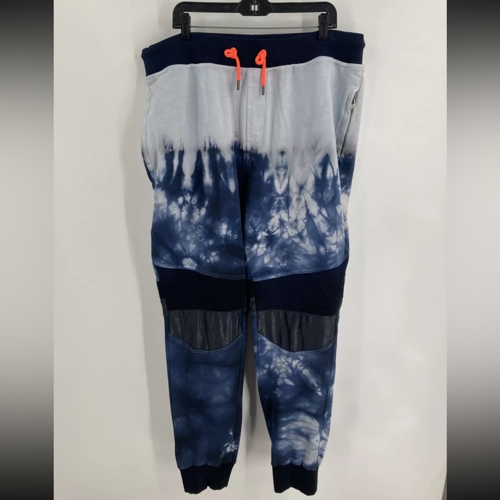 Frankie Morello Tie Dye Pockets Tapered Sweatpants